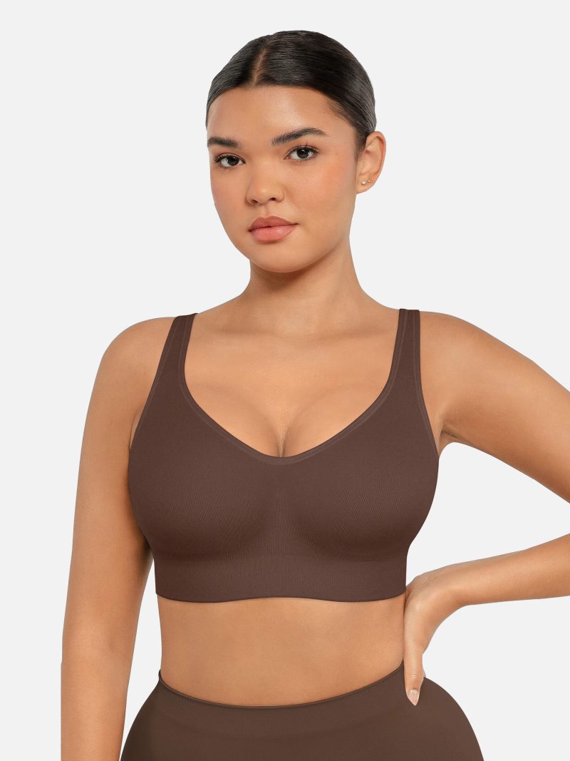 Feelingirl Built in Soft Cups Full Coverage Wireless Bras BR4 5