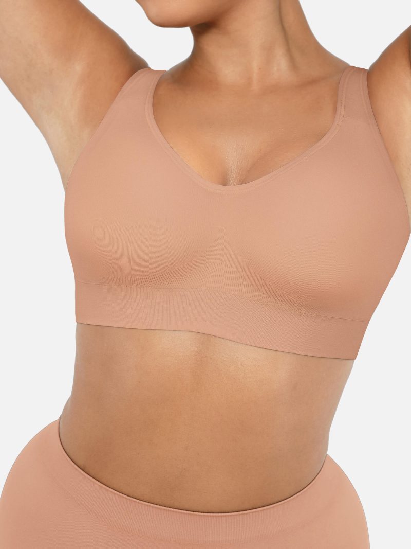 Feelingirl Built in Soft Cups Full Coverage Wireless Bras SK3 4