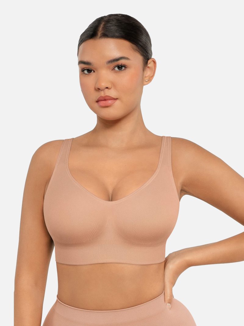 Feelingirl Built in Soft Cups Full Coverage Wireless Bras SK3 5