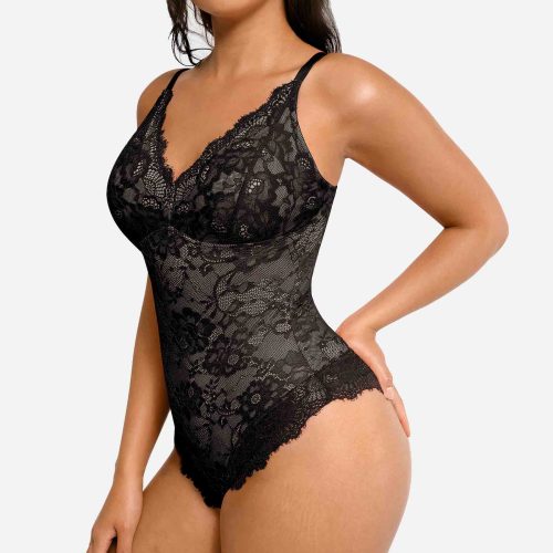 Feelingirl Lace V Neck Full Bodysuit 5 d72be0df e033 4acb 98cc c1292d50d0db