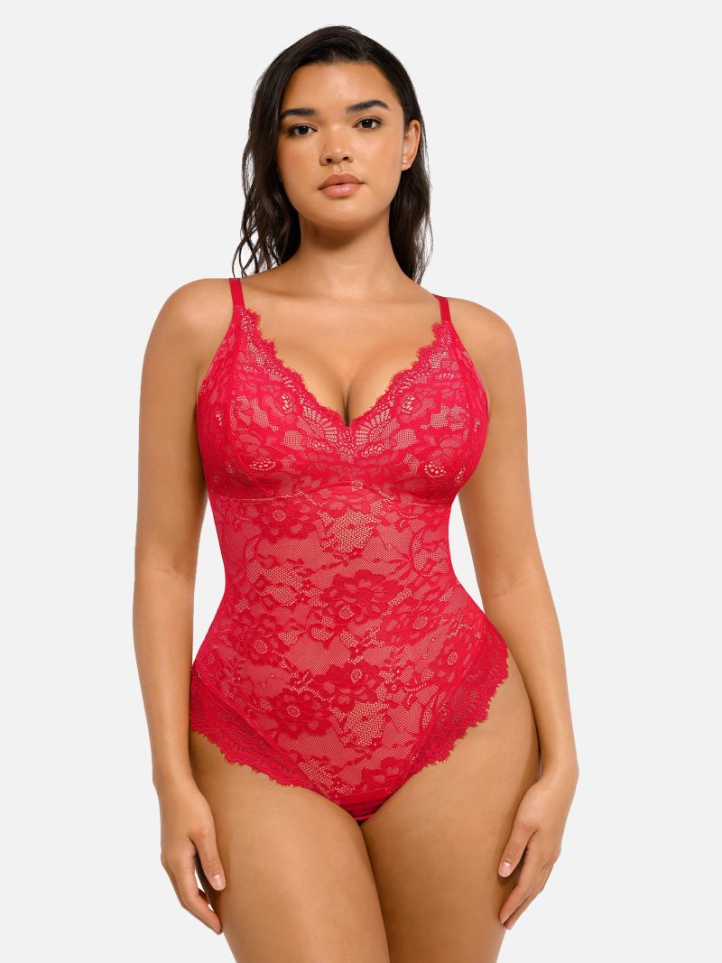 Feelingirl Lace V Neck Full Bodysuit Underwear 1 a232373c 42d7 4af4 abfe 480604d28c57