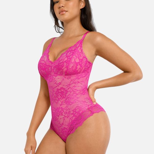 Feelingirl Lace V Neck Full Bodysuit Underwear 3