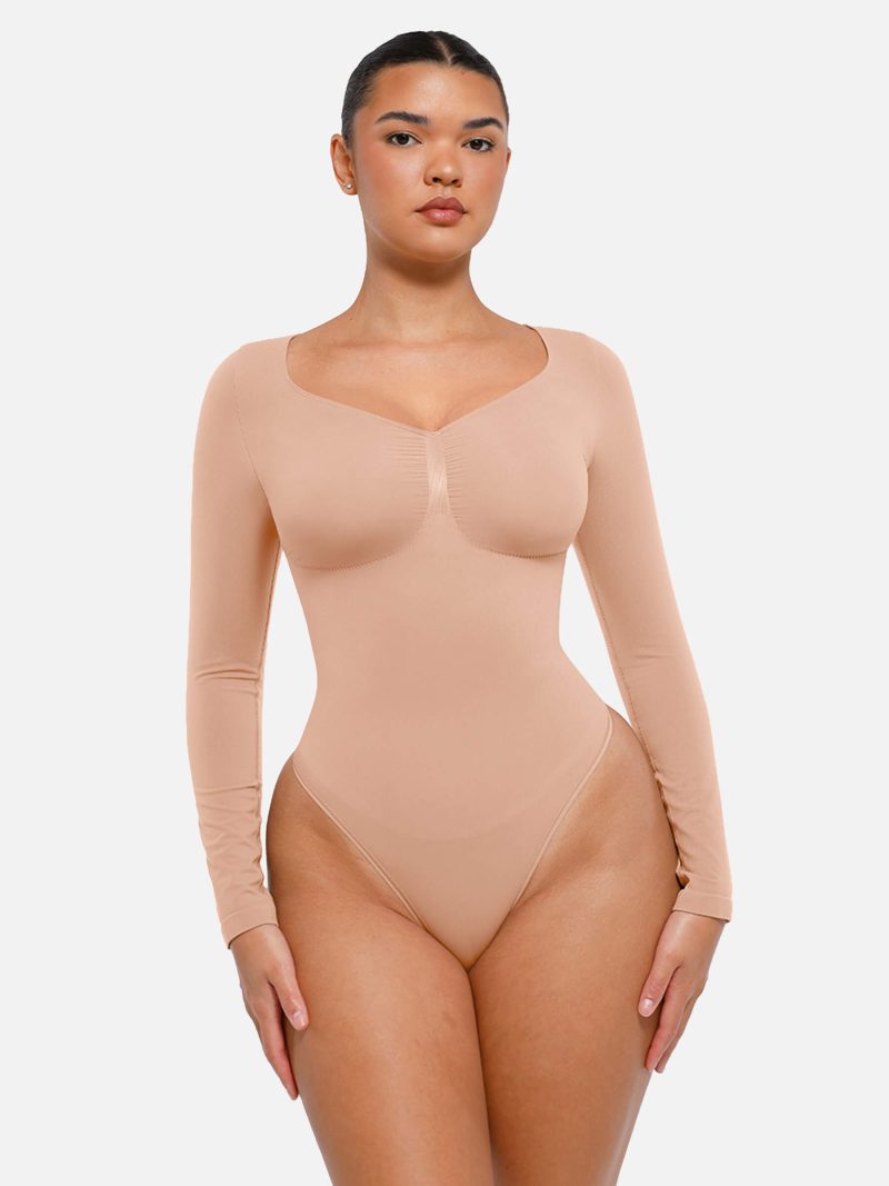 Feelingirl Seamless Long Sleeve Tummy Control Thong Bodysuit 1 43829eb5 a86c 4e6a b5af 67a7ecb0be92