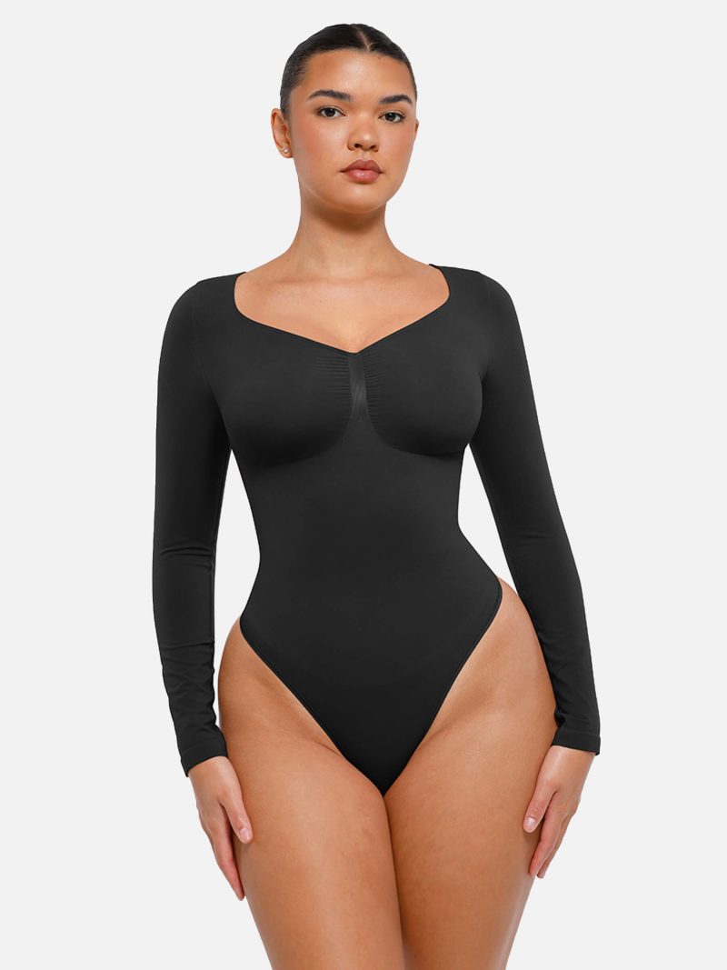 Feelingirl Seamless Long Sleeve Tummy Control Thong Bodysuit 1 913c9016 7ed1 41c5 bb8b 66cd95c238bc