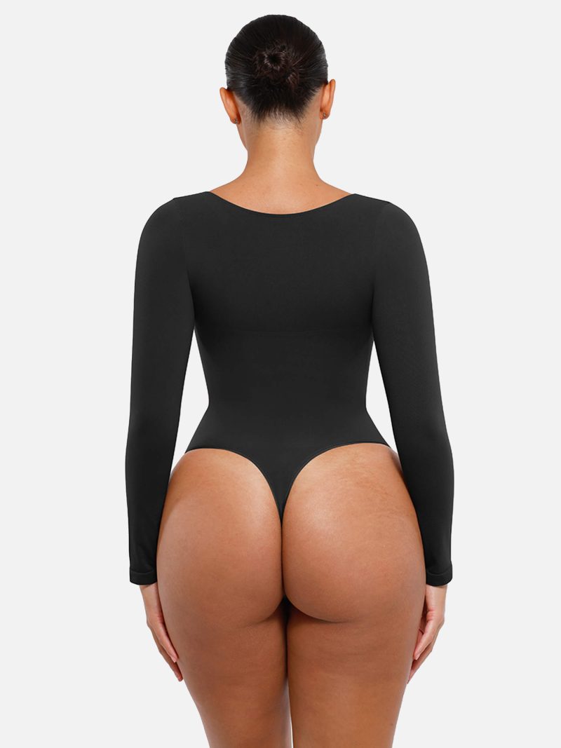 Feelingirl Seamless Long Sleeve Tummy Control Thong Bodysuit 2 210ec791 e195 48d8 982b ea154b59c91a