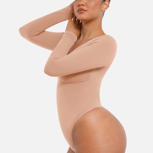 Feelingirl Seamless Long Sleeve Tummy Control Thong Bodysuit 3 049fdf83 cdf4 470b 9cd1 4e17729abcce