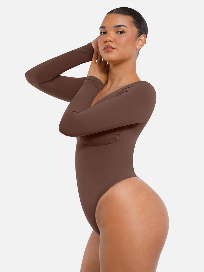 Feelingirl Seamless Long Sleeve Tummy Control Thong Bodysuit 3 9b19a513 c30f 40e6 a8f5 310daeed0f33