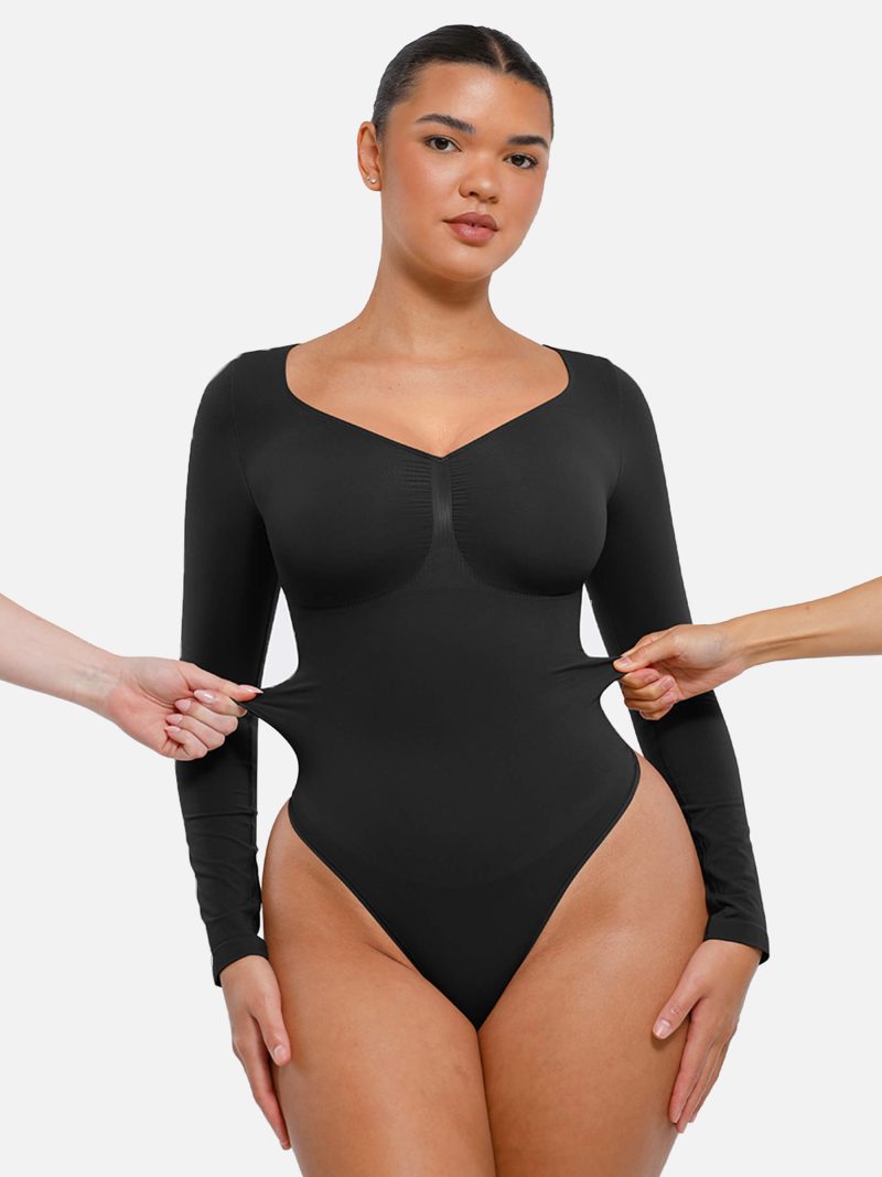 Feelingirl Seamless Long Sleeve Tummy Control Thong Bodysuit 5 9592425a 2bab 4c1e a8b0 2b8fc5885200