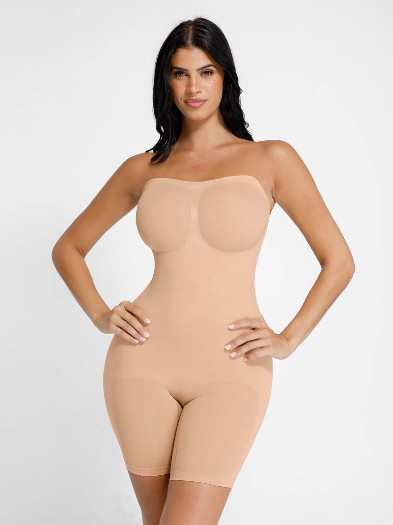 Feelingirl Seamless Strapless Bodysuit with Removable Straps 3 8d2ab0f5 fab7 4d69 8396 5eeab943596c