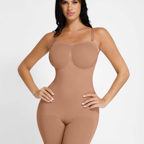 Feelingirl Seamless Strapless Bodysuit with Removable Straps 6