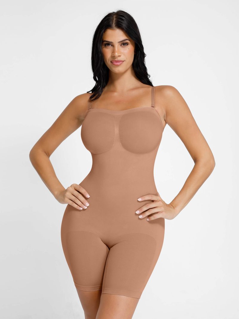 Feelingirl Seamless Strapless Bodysuit with Removable Straps 6