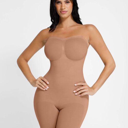 Feelingirl Seamless Strapless Bodysuit with Removable Straps 7