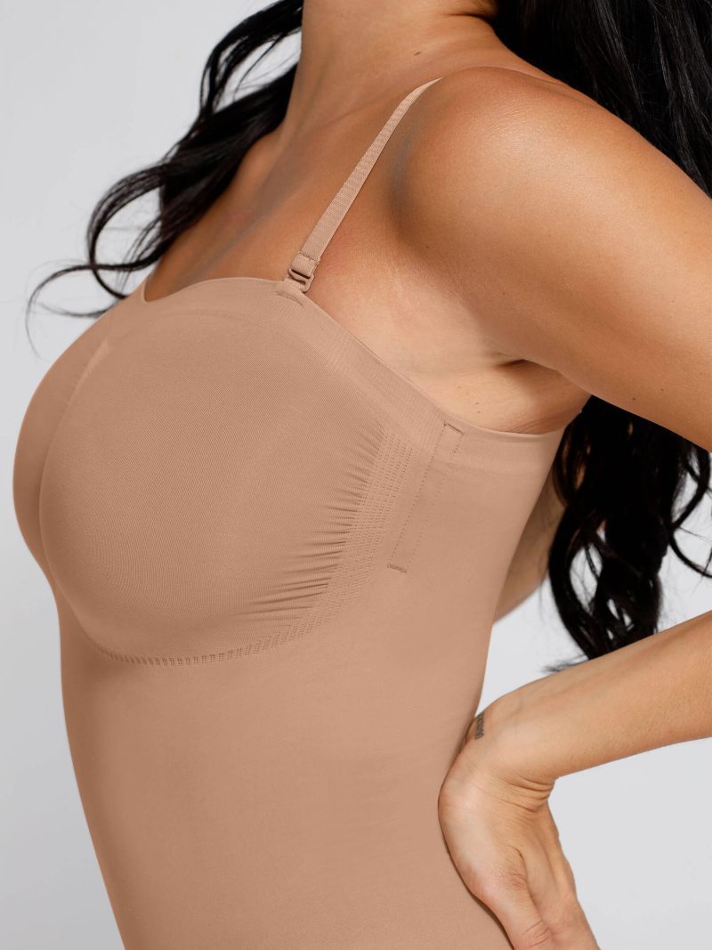 Feelingirl Seamless Strapless Bodysuit with Removable Straps 9