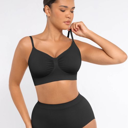 Feelingirl Smooth Seamless Wireless Bra Three Piece Bund BK1f 2