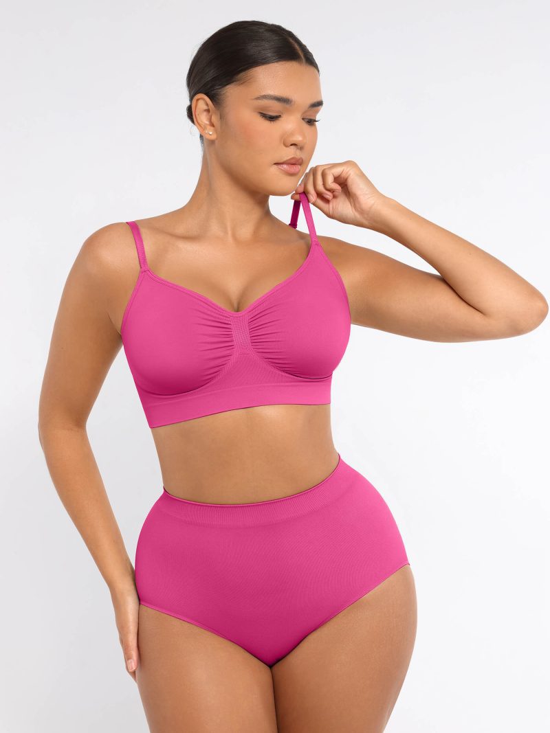 Feelingirl Smooth Seamless Wireless Bra Three Piece Bund PK5f 12