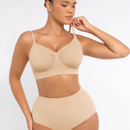 Feelingirl Smooth Seamless Wireless Bra Three Piece Bund SK8f 11