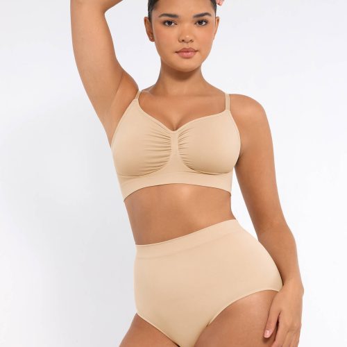 Feelingirl Smooth Seamless Wireless Bra Three Piece Bund SK8f 12