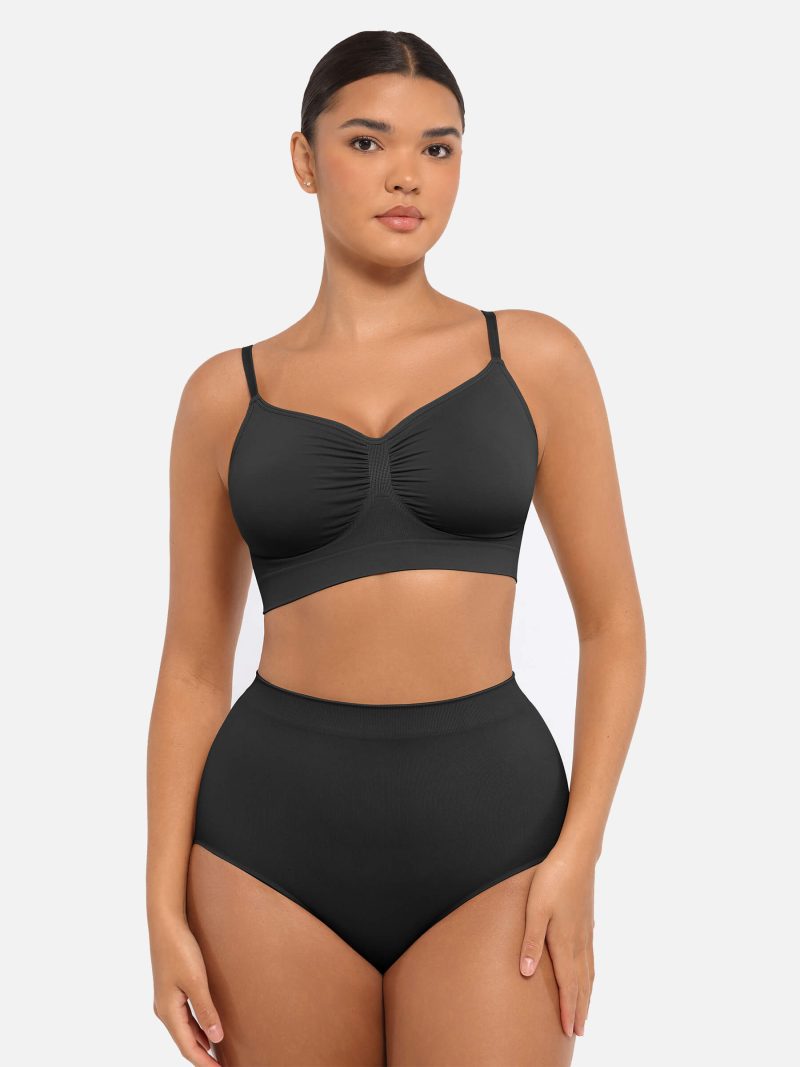 Feelingirl Smooth Seamless Wireless Bra Three Piece Bundle BK1f 10