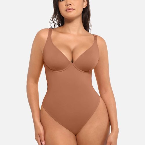 Feelingirl V Neck Tummy Control Bodysuit BN4 1