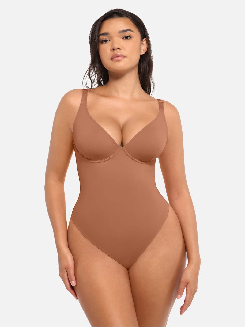 Feelingirl V Neck Tummy Control Bodysuit BN4 1