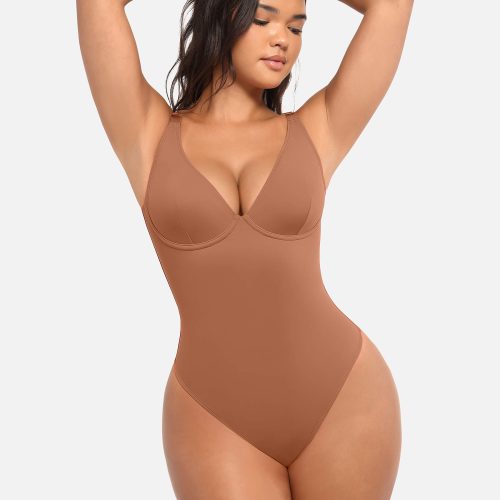 Feelingirl V Neck Tummy Control Bodysuit BN4 4