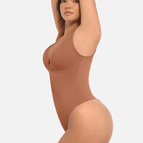 Feelingirl V Neck Tummy Control Bodysuit BN4 5