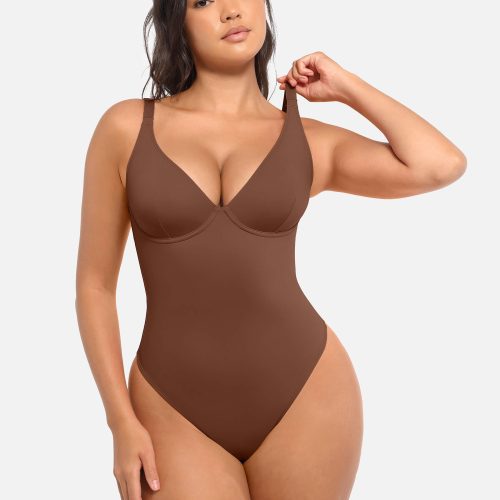 Feelingirl V Neck Tummy Control Bodysuit BN6 3