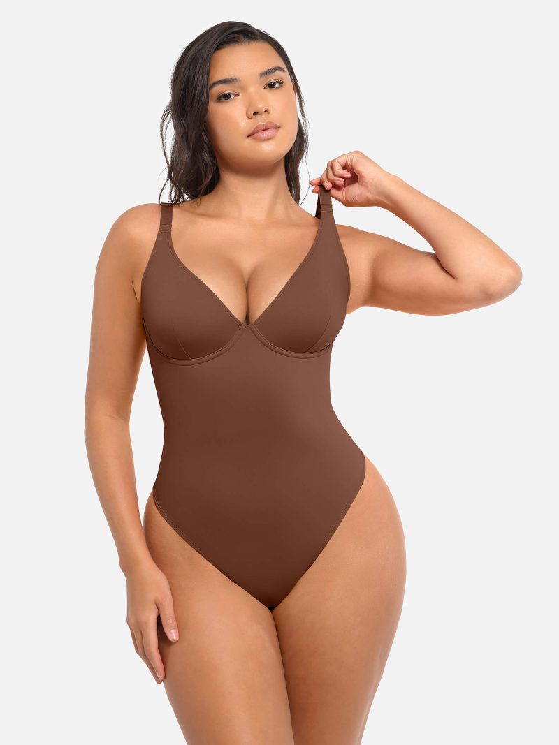 Feelingirl V Neck Tummy Control Bodysuit BN6 3