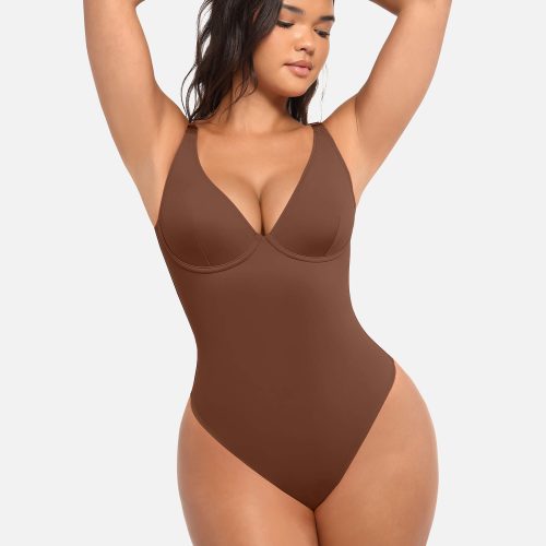 Feelingirl V Neck Tummy Control Bodysuit BN6 4