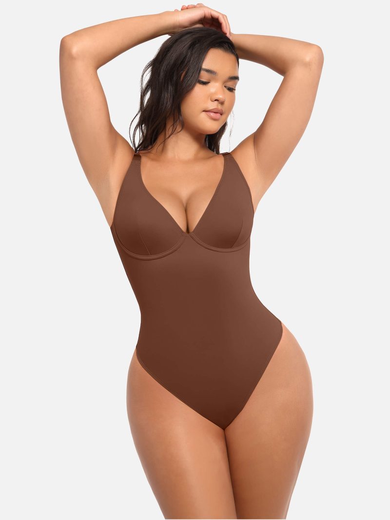 Feelingirl V Neck Tummy Control Bodysuit BN6 4