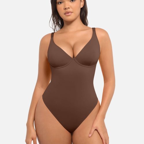 Feelingirl V Neck Tummy Control Bodysuit BN9 2