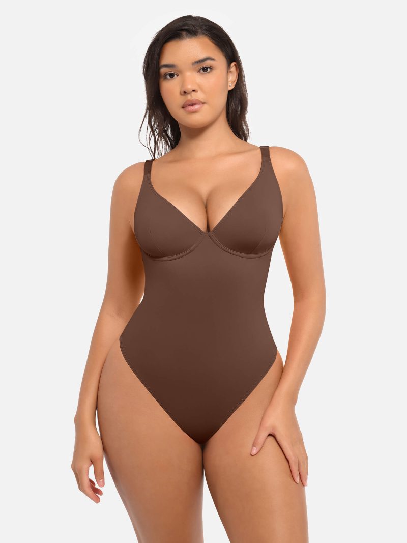 Feelingirl V Neck Tummy Control Bodysuit BN9 2