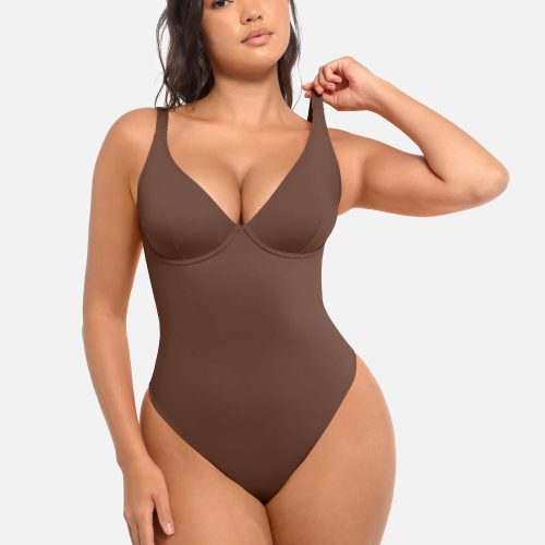 Feelingirl V Neck Tummy Control Bodysuit BN9 3