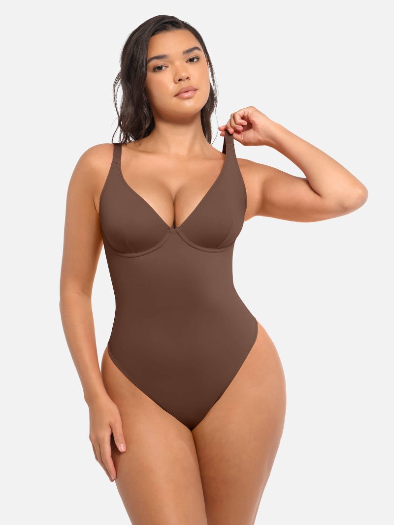 Feelingirl V Neck Tummy Control Bodysuit BN9 3