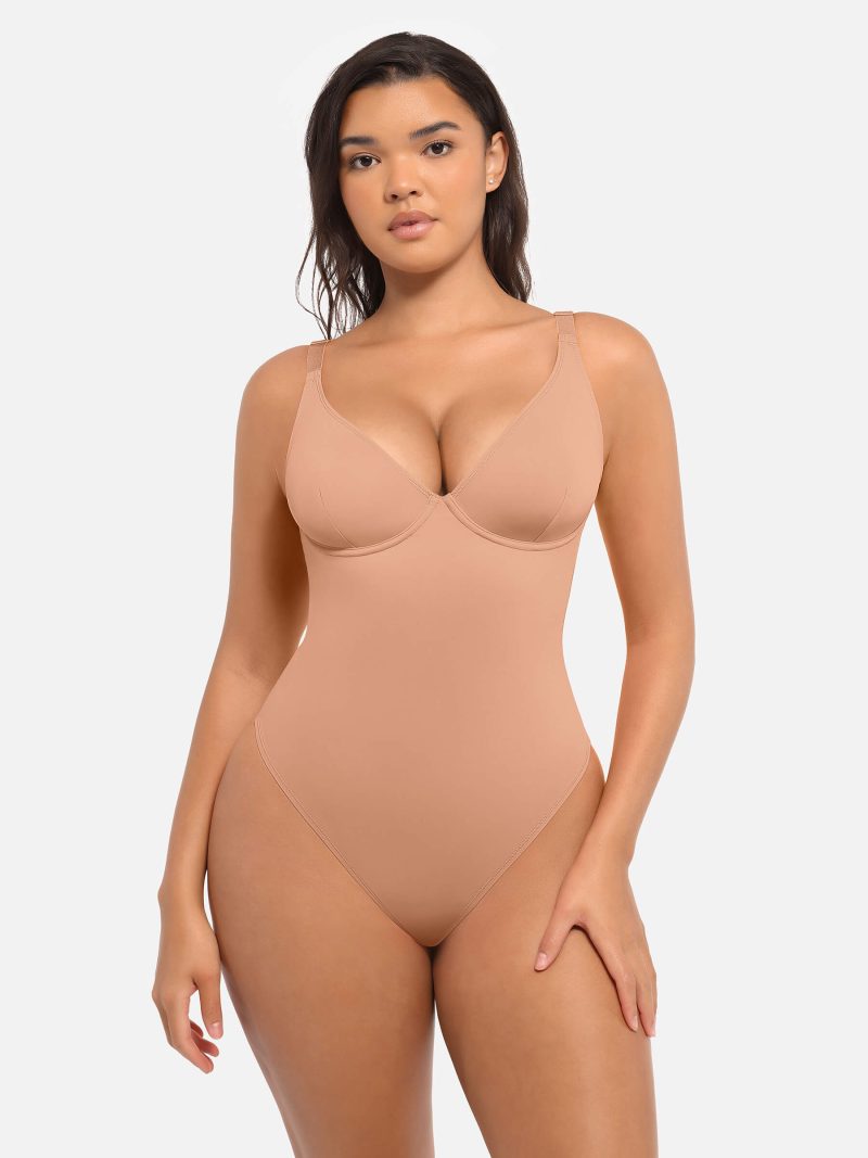 Feelingirl V Neck Tummy Control Bodysuit SK3 2