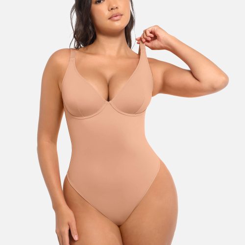 Feelingirl V Neck Tummy Control Bodysuit SK3 3