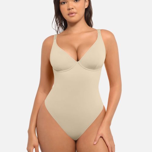 Feelingirl V Neck Tummy Control Bodysuit SK4 2