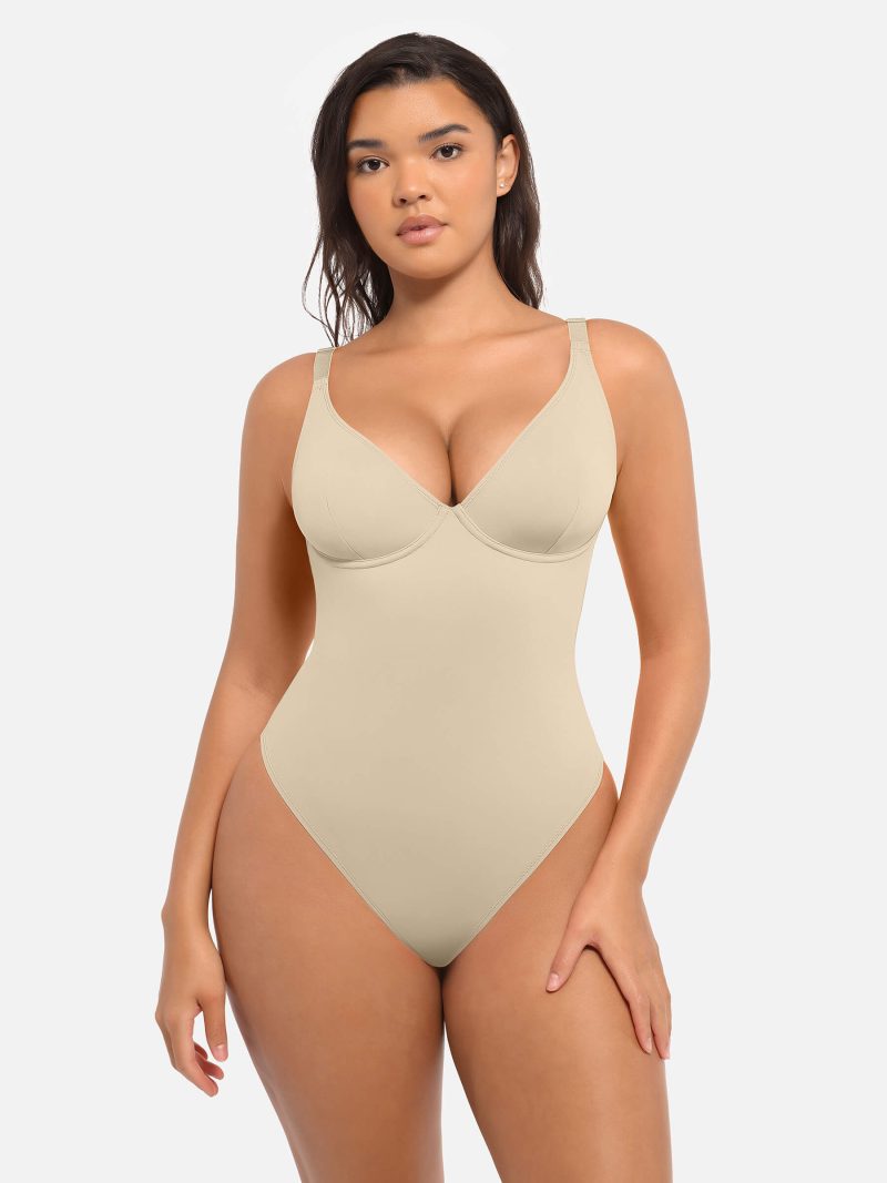 Feelingirl V Neck Tummy Control Bodysuit SK4 2