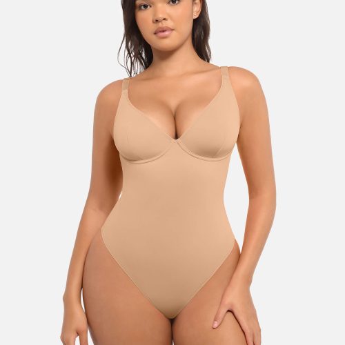 Feelingirl V Neck Tummy Control Bodysuit SK5 2