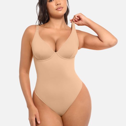 Feelingirl V Neck Tummy Control Bodysuit SK5 3