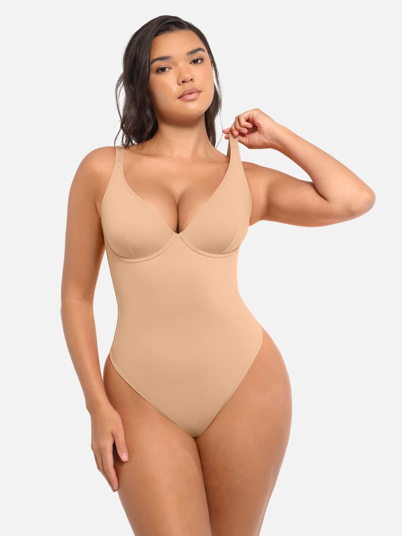 Feelingirl V Neck Tummy Control Bodysuit SK5 3