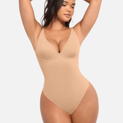 Feelingirl V Neck Tummy Control Bodysuit SK5 4