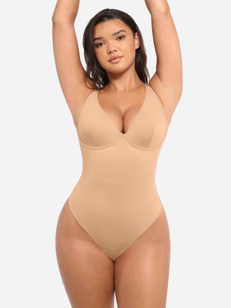 Feelingirl V Neck Tummy Control Bodysuit SK5 5