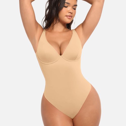 Feelingirl V Neck Tummy Control Bodysuit SK7 10