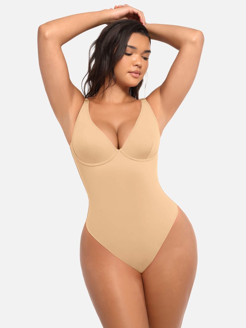 Feelingirl V Neck Tummy Control Bodysuit SK7 10