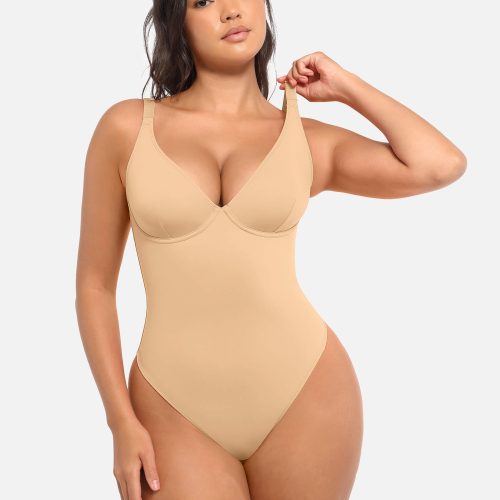 Feelingirl V Neck Tummy Control Bodysuit SK7 9