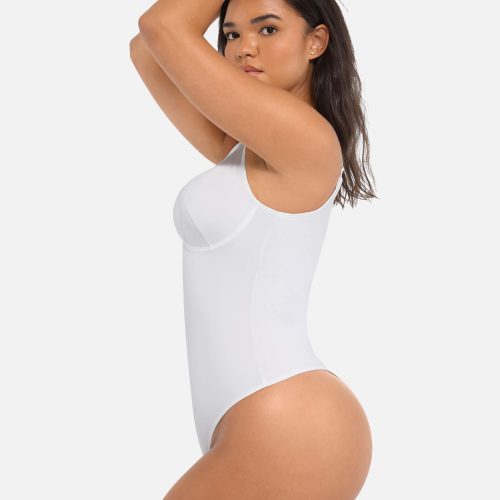 Feelingirl V Neck Tummy Control Bodysuit WH1 6