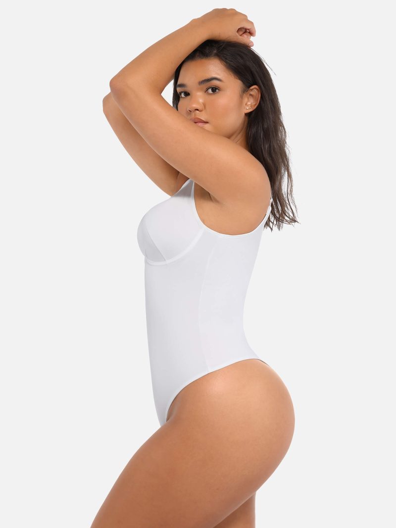 Feelingirl V Neck Tummy Control Bodysuit WH1 6