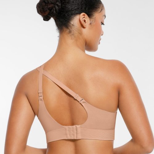 Feelingirl Wireless Seamless Push Up V neck Bra Dark Coffee 6