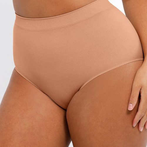 SeamlessHigh WaistTummyControlAntibacterialPeachHipBrief MT240117 1